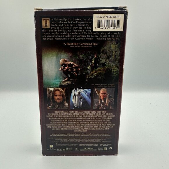 The Lord Of The Rings: The Two Towers 2002 VHS Edition Very Good Condition - Picture 2 of 3